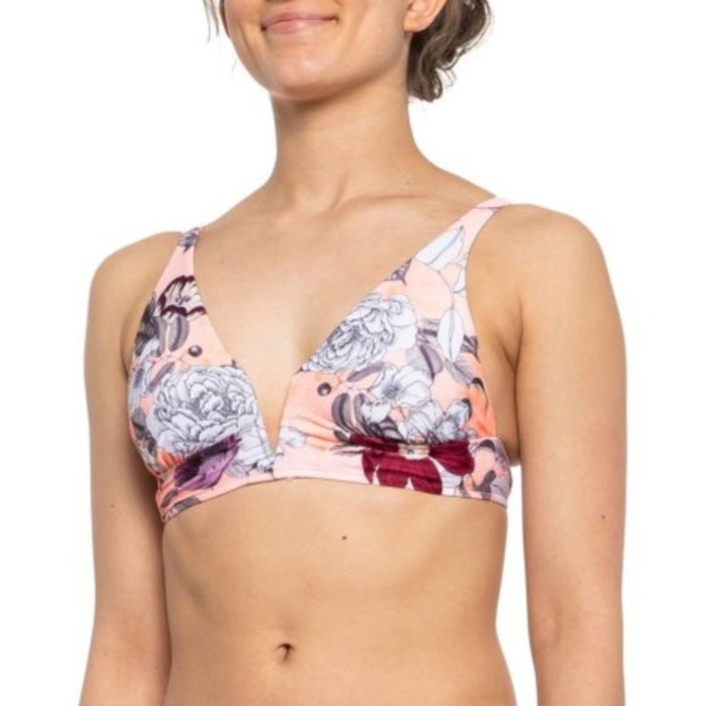 Seafolly Peach Modern Love Longline Triangle Top US8 AU12 NWT